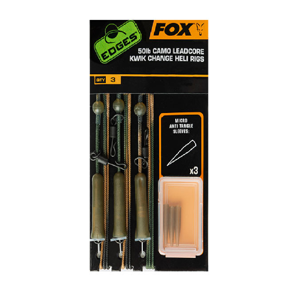 Camo Leadcore Kwik Change Heli Rigs 50 LB