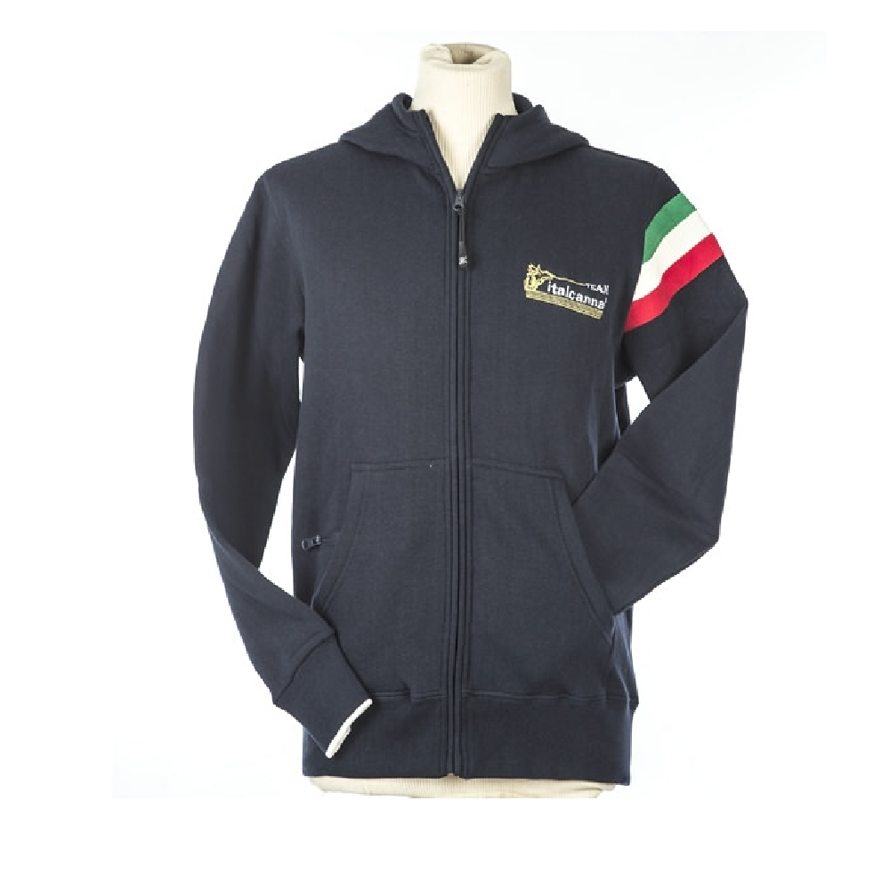 Felpa Tricolor Con Cappuccio